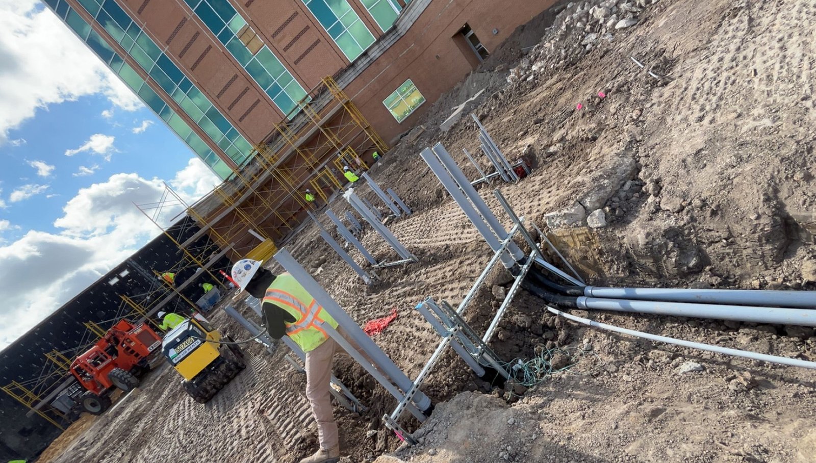industrial conduit service trenching Houston site